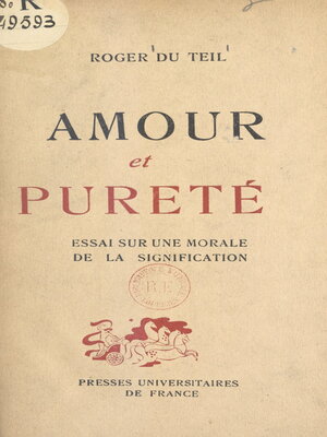 cover image of Amour et pureté